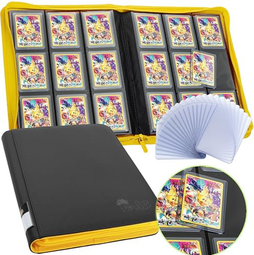 FunGuys Toploader Binder, Trading Card Binder Storage, 252 9 Pocket Top Loader Pokemon Binder, Card Collection for Yugioh, MTG, TCG, Card Folders for Trading Cards