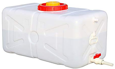 Bidon Agua Gran Capacidad De Grado Alimenticio 25L/30L/50L/80L Tanque Rectangular Horizontal Plástico Engrosado Tanque De Agua Blanca Tanque De Agua En El Hogar Tapa del Recipiente Exterior(Size:50L)