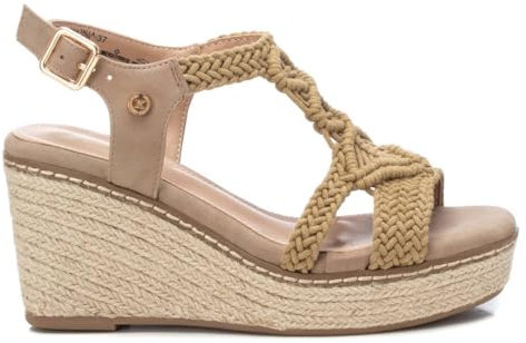 XTI - Sandalia Mujer Beige - Calzado Cómodo y Versátil - Moda casual - Modelo 14283403 (Talla 39)