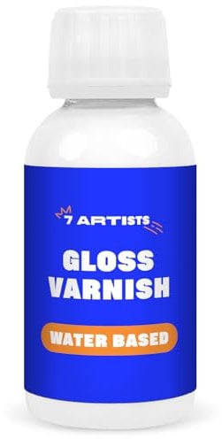 7 Artists Acryllack Transparent 120 ml Klarlack Glänzend | Firnis für Acrylfarben | Klarlack für Acrylfarben | Varnish for Acrylic Painting | Klarlack Wasserfest | Acryl Glanzlack | Gloss Varnish