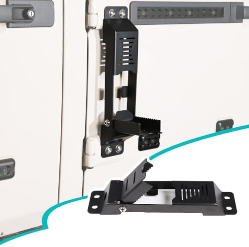 Hudiriy Car Door Hinge Steps Metal Folding Door Pedal Compatible with Ineos Grenadier 2020-2024 Folding Foot Pedal Rooftop Access External Accessories