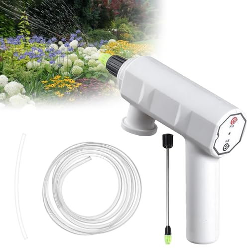 Drucksprüher, Elektrischer Pflanzensprüher, Wiederaufladbare USB, Elektrischer Gartensprüher für Rasenbewässerung, Autowäsche, Haustierbaden, Garten, Hof, Rasen, 2 Meter Schlauch