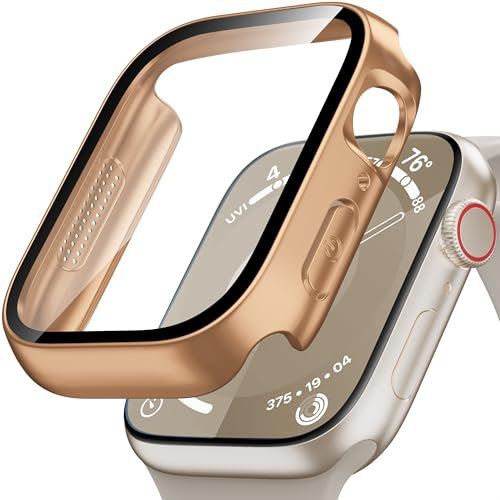 Kedoushi Compatibile con Apple Watch, custodia impermeabile con pellicola protettiva per display, serie SE/6/5/4 40 mm, custodia rotonda HD ultra sottile in policarbonato per iWatch custodia 40 mm,