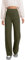 Glacspyg Weite Hose Damen Hohe Taille Sporthose Knopf Gerade Hosen mit Taschen Elastische Freizeithose Olivgrün XS
