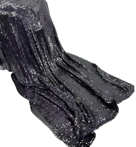 Funkelnder Metall Mesh Stoff, 45 x 150 cm, Kettenhemd Schmuck Kleid Handwerk Tasche Herstellung