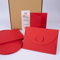PresentFill® - blanko Falt-Karten inkl. Briefumschläge mit Herz Verschluß - 25er Set - Rubin Rot - Klappkarten zum selbst gestalten, beschriften oder bedrucken - DIN A6 / C6