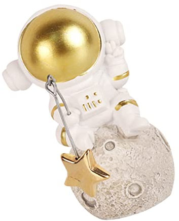 IMIKEYA Statua di astronauta decorativa per scrivania design creativo e dettagliato ornamento per spazio per casa e ufficio