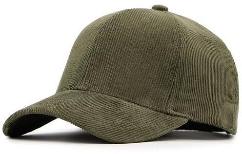 YTNKIV Oversize Big Head Hat XXL Baseball Cap Large Head Hat Unisex Cord Sonnenhut Plus 23.6-25.5 (60-65cm), armee-grün, Einheitsgröße
