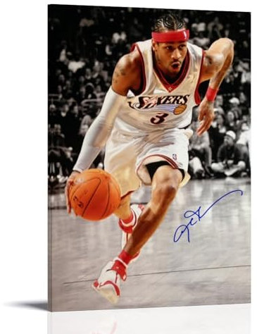 Zbwqlte Allen Iverson Basketball-Superstar-Poster, Kunstdruck, Wandkunst, Gemälde, Leinwanddekoration, Heimdekor, 20 x 30 cm
