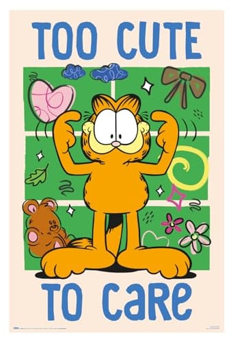 Grupo Erik Poster Kunstdruck Garfield Cat Poster - Deko Wohnzimmer oder Deko Schlafzimmer - Deko Zimmer - Größe 61 x 91,5 - Offizieller Garfield Fanartikel