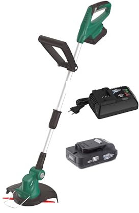 FERREX Akku-Rasentrimmer, 26 cm Schnittbreite und 180° drehbarem Kopf derTeleskopstiel hat eine länge von 96-120 cm, inklusive Akku und Ladegerät