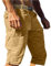 MOKBAY Bermuda Cargo Short Homme Blanc Ceinture Elastique Short Long Militaire Cargo Trail Kaki de Course Musculation uni Chantier Été Mes Commandes Vêtement Homme Kaki L