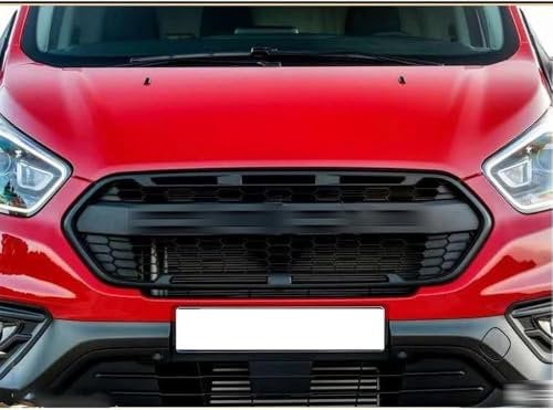 AnJWen Autoteile Kühlergrill Schwarz Glanz kompatibel für Ford Transit Custom 2014-2021
