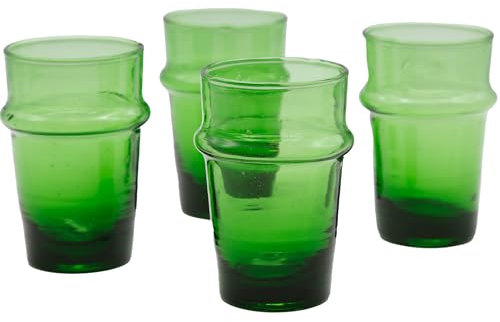 Casa Moro Cappuccino Kaffee Gläser Set – Espresso Macchiato Dessert Teegläser Tee | 4er-Pack Grün