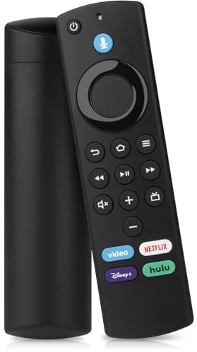 Replacement Voice Remote Fit for All Fire-Series TV Cube/Stick, Compatible with Firestick 4K Max/4K/Stick/Lite/HD, Fit for All Hisense, TCL, Insignia-Pioneer-Omni QLED Series, Not for Roku