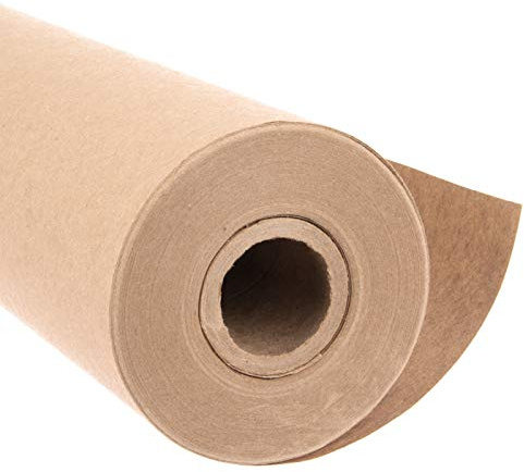 Eco Kraft Wrapping Paper Roll (Jumbo) | Biodegradable Recycled Material | Made in the USA | Multi-use: Natural Wrapping Paper, Table Runner, Moving, Packing & Shipping | 30” x 1200” (100ft)