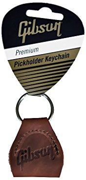 Gibson Premium Leather Pickholder Keychain (Brown)