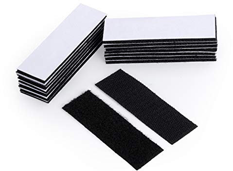 BRAVESHINE Klettband Selbstklebend Extra Stark, Doppelseitig Klebende mit Klettverschluss Selbstklebend Klebepad Flauschband und Hakenband (12 Stück,30mmx100mm)