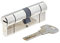 Yale YC2100 DB 40X40 YC2100-Cilindro de Cerradura Desmontable (40 x 40 mm, 10 pasadores, Exterior, Interior, Puerta de Entrada, 5 Llaves Reversibles, niquelado, níquel, 40 x 40