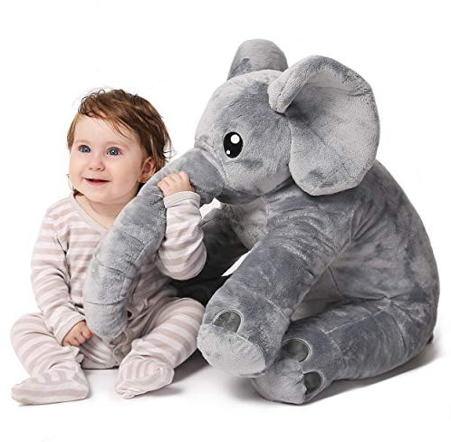 corimori® - Elefant Nuru großes XXL 55cm Kuscheltier für Kleinkinder, bauschig und weich, kuschel-softe Qualität, grau
