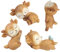 Toyvian Rentier Figur Elch Figur Tischdeko Tierfigur Miniatur Hirsch Micro Landschaftsdeko Auto Armaturenbrett Dekoration für Zuhause Märchenhafter