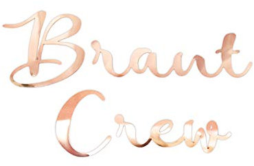 Oblique Unique® Bügelbild für JGA Junggesellinnenabschied Hochzeit - Braut - Team Braut - Braut Crew - Braut Security Bilder zum Aufbügeln Roségold (Braut Crew)