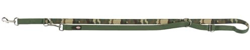TRIXIE Hundeleine Premium L–XL, 2,00 m 25 mm in Camouflage/waldgrün - verstellbare Leine mit belastbaren Gurtband - für große bis sehr große Hunde - 1987723