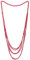 COOLSTEELANDBEYOND Rot Perlen Lange Statement Halskette Multi-Schichten Wasserfall Kette mit Kristall Perlen Charme Anhänger