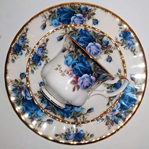 Rofu Tazza da collezione, Royal Albert/Moonlight Rose, set da 3 pezzi, originale/Bone China/Dehner Action