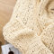 RGRE Chunky Giant Knitted Blanket, Soft Chenille Knit Blanket Heavy Weighted, Chenille Yarn Knitted Blanket, Thick Cable Knit Throw, Handwoven Crochet Blanket Bed Throws (beige 130x160cm)