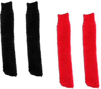 F Fityle 4Pcs Racket Grip Sweat Absorbing Tennis Cover Fishing Pole Handle Wrap Wrapper Bands Tape Sleeves Accessories