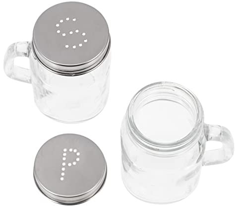 2 pezzi Honey Jar Mug sale e shaker con manici in e coperchi in metallo