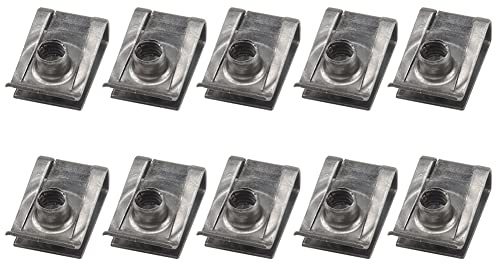 10 Stück Gewinde Clip Mutter, M4 M5 M6 M8 Blechmutter Edelstahl Schnappmutter U-Typ Klemmmuttern Spire Clips Lug Nuts Befestigungen Panel Blechmuttern Clips für Auto Motorader