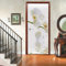 ZJFHNB Türtapete Selbstklebend weisse Orchidee 90 x 200 cm Türaufkleber Abnehmbar Fototapete Türfolie Poster Tapete, Wohnzimmer, Schlafzimmer, Küche und Bad