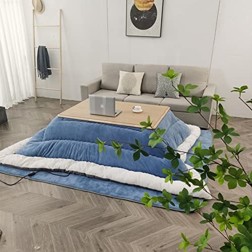 Kotatsu-Tischset Niedriger Tisch Aus Massivholz Beheizter Kotatsu-Tisch Im Winterwohnzimmer Multifunktionaler Couchtisch Warmes Geschenk Für Die Familie (Color : Wood Color, S : 120 * 80 * 45cm)