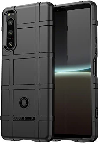 SEAHAI Hülle für Sony Xperia 5 IV, [Fallschutz, rutschfest] Militär-Case Ultra-dünne Stylische Schutzhülle, Hochwertiges TPU Silikon Stoßfest Handyhülle - Schwarz