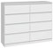 CDF Kommode Weiß mit 8 Schubladen 40 cm Tief Komodenschrank Komode für Wohnzimmer Schlafzimmer Schubladenschrank Malm Kommode viel Stauraum Geeignet Organizer Kleidung 120 cm Breite Modern Look