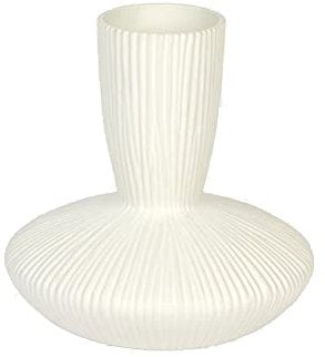 Lambert - Vase, Blumenvase, Gefäß - Issey - Keramik - Farbe: beige - (ØxH) 22 x 23 cm