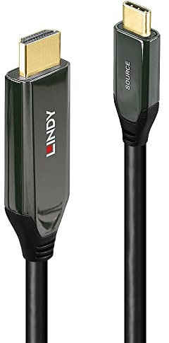 Lindy 43369 cavo e adattatore video 3 m USB tipo-C HDMI tipo A (Standard) Nero