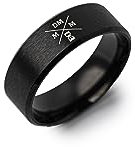 STOIC STORE UK Depeche Mode Memento Mori Ring – Depeche Mode DM Ring – Edelstahl Totenkopf Schwarz Momento Mori Ring – Depeche Mode Ring Shirt (US 09)