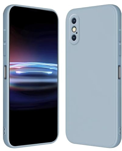 RankOne Funda para iPhone X/iPhone XS (5.8 Inches) Carcasa de Silicona de TPU Suave - Azul Humo