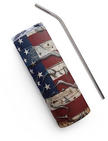Générique 3D Memorial Day Tumbler American Flag, 3D Patriotic tumbler, 3D July 4th 20 oz Tumbler, Tumbler flag USA