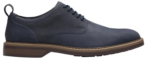 Clarks - Aldwin Lace, Derby de los Hombres, Navy Nubuck,