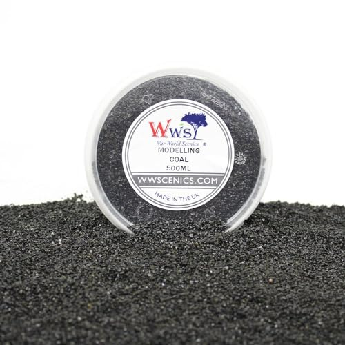WWS War World Scenics WWScenics Modell Kohle | 500ml Becher | Basing Materialien Diorama Modellbau