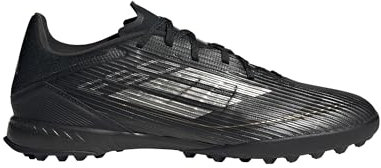 adidas Unisex F50 League Turf Sneaker, Black/Iron Metallic/Gold Metallic, 7 US Men