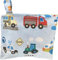 Lenkertasche/Lenkradtasche für Kinder und verschiedene Fahrzeuge wie Fahrrad, Roller, Laufrad oder Puky (hellblaue Fahrzeuge)