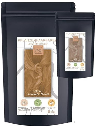 Thats me Organic® Profi Pflanzenhaarfarbe + Zubehörset (cool summer blond) – Bio Haarfarbe ohne Chemie – Haarfarbe für gesundes Haarefärben auch während Schwangerschaft und Stillzeit