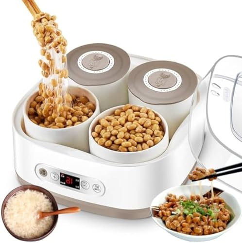 Machine À Yaourt Automatique 2l, Fermenteur Électrique Natto (Température Réglable), Récipient Résistant Aux Hautes Températures Et Contrôle Intelligent Du Panneau, Pour Magasin