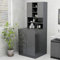 CIADAZ Waschmaschinenschrank Hochglanz-Grau 70,5x25,5x90 cm Toilettenschrank, Überbauschrank, Waschmaschinenregal, Aufbewahrung Über Der Waschmaschine, Regal Für Toilette, Waschmachinenüberschrank