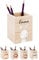 Bärenfreunde® - Personalisierter Stiftehalter Kinder aus Holz - Kreativer und praktischer Schreibtisch-Organizer Kinder mit Namen - Perfektes Einschulung Geschenk und Geburtstag (Hase)